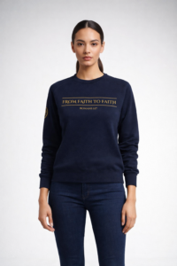 WOMAN WEARING FROM FAITH TO FAITH JUMPER
